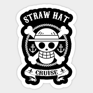 straw hat one piece anime Sticker